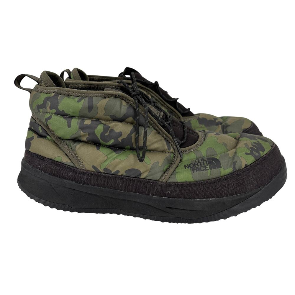 The North Face Chukka Boots Mens Size 10.5 Green Camo Quilted Puffer Insulated - Picture 2 of 8
